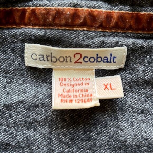 Carbon 2 Cobalt Button Up Cotton Flannel Mens XL - Picture 4 of 7